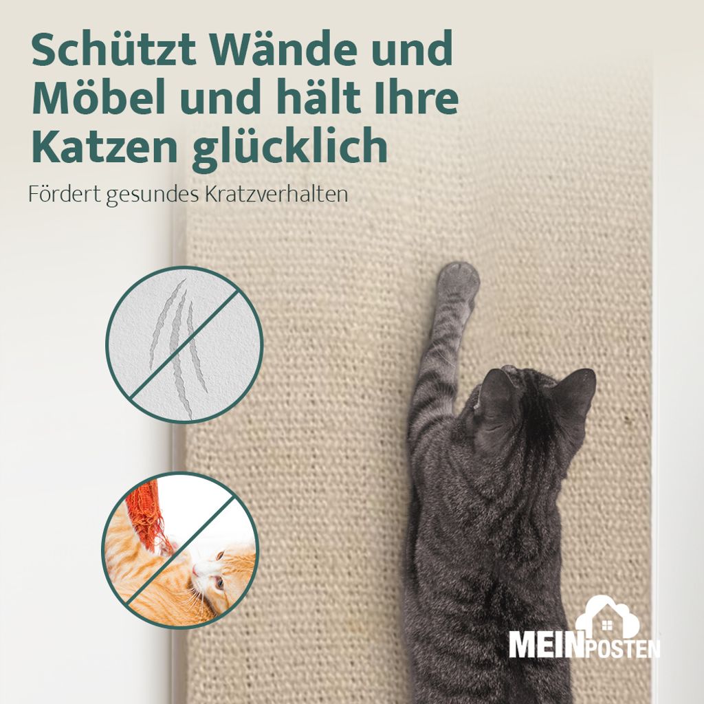Kratzbrett Katzenkratzbrett 80x28 cm Eckkratzbrett Produktbild 2