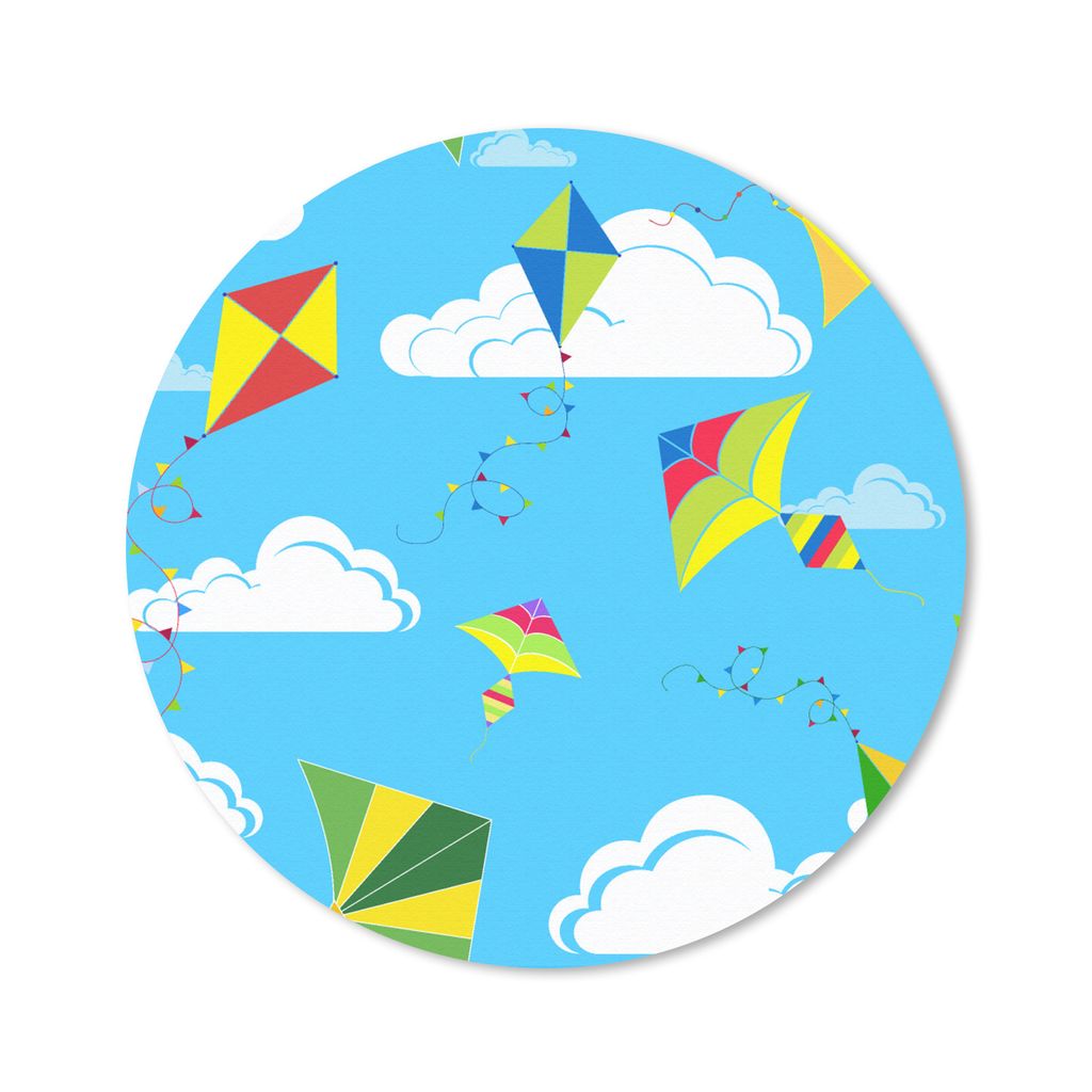 MuchoWow Mauspad Mousepad Drachen - Sommer - Muster 50x50 cm - Mousepads - Maus Mat - Pad - Mausunterlage - Vinyl