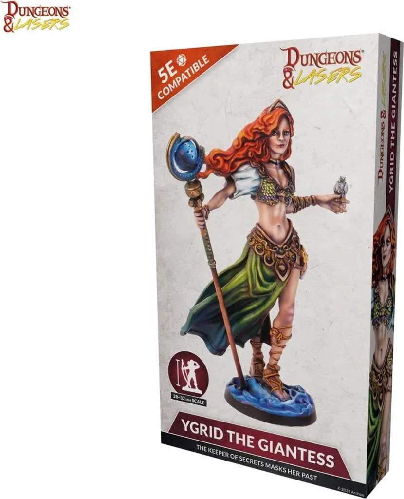 Figurine Ygrid la Géante Donjons & Lasers pour jeu de rôle de table