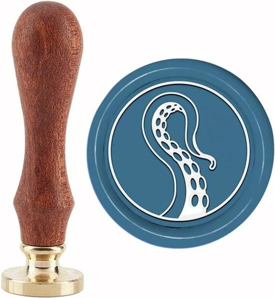 Tampon rétro 30 mm en laiton avec gravure sur bois pour sceau de cire