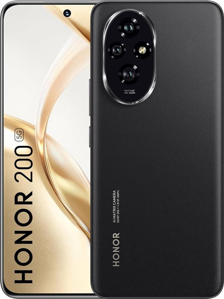 Honor 200 8 GB RAM 256 GB Speicher Schwarz 5109BGRK Produktbild 