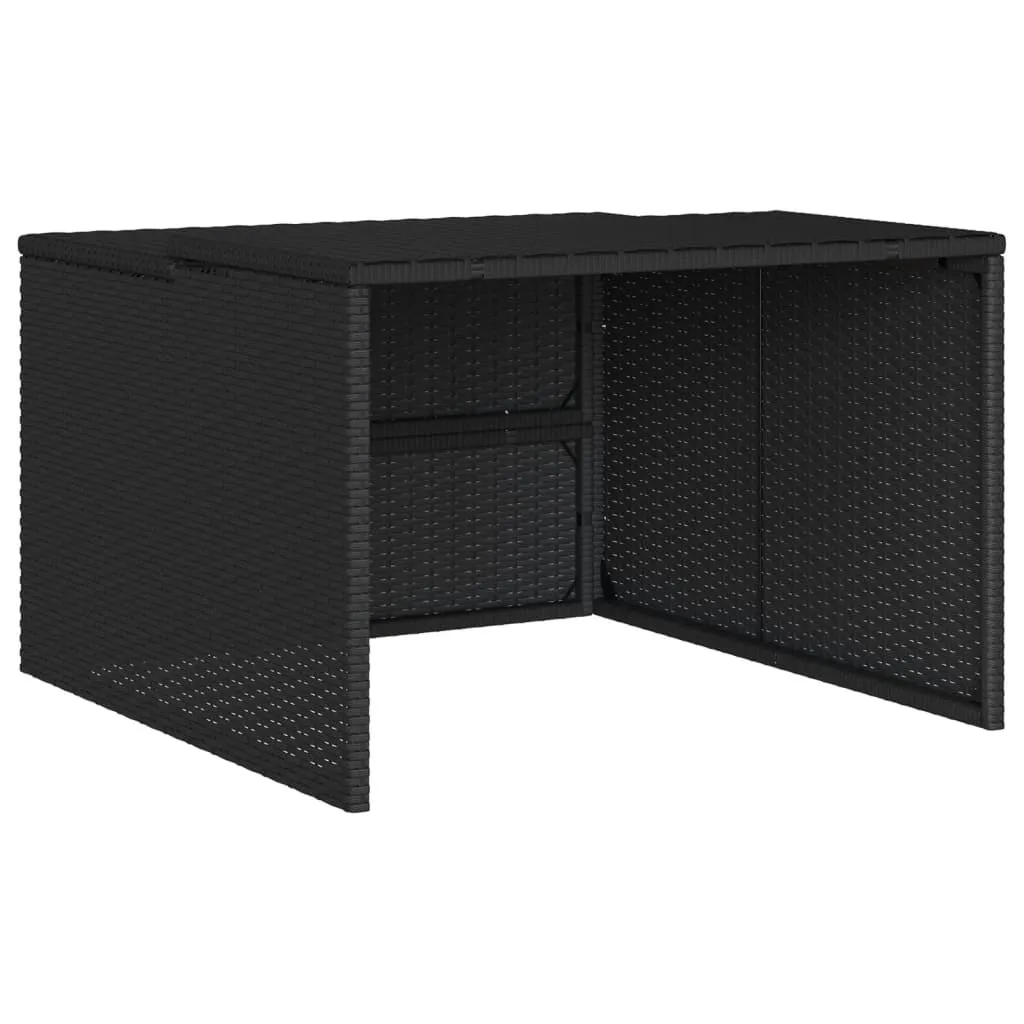 Abri robot tondeuse en résine tressée noire 86 cm de large vidaXL