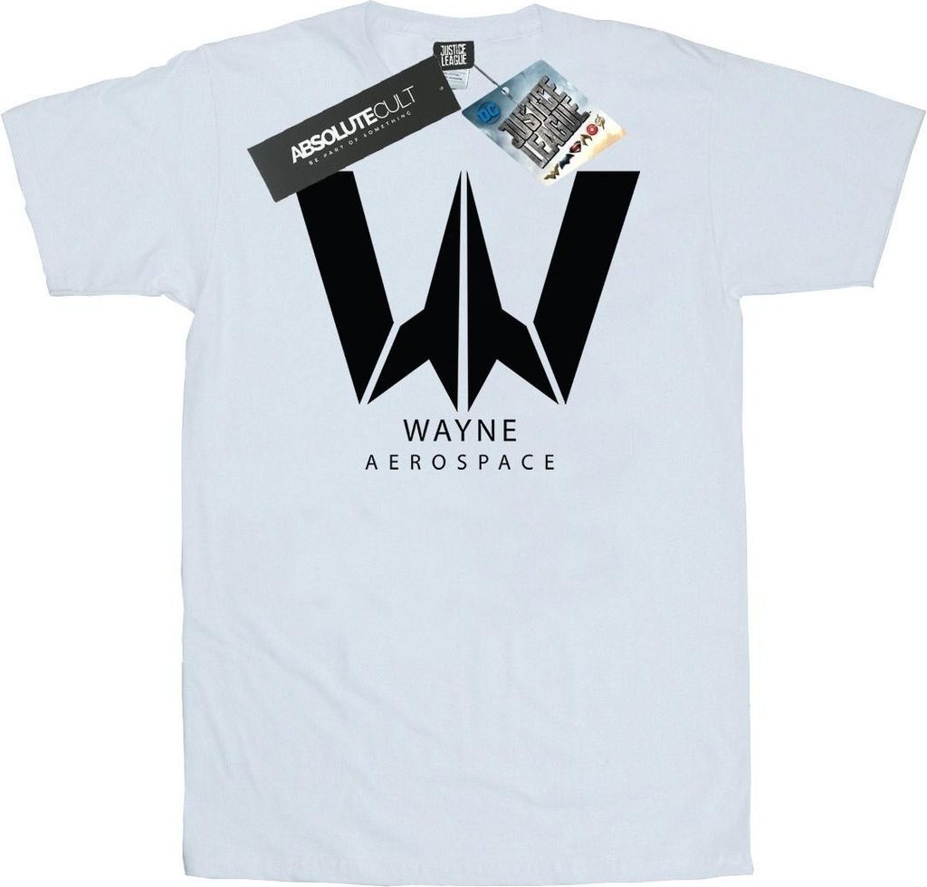 DC Comics - "Justice League Wayne Aerospace" T-Shirt für Herren BI31963 (L) (Weiß)
