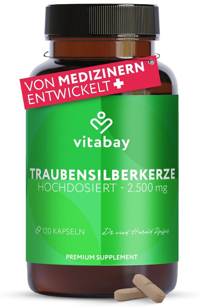 Vitabay Traubensilberkerze 2.500 mg – 120 vegane Kapseln – Produktbild 