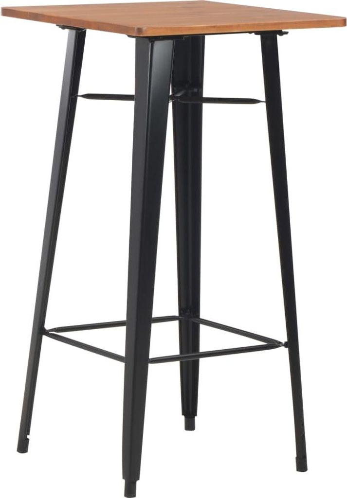 vidaXL 3-teiliges Bar-Set Stahl Schwarz