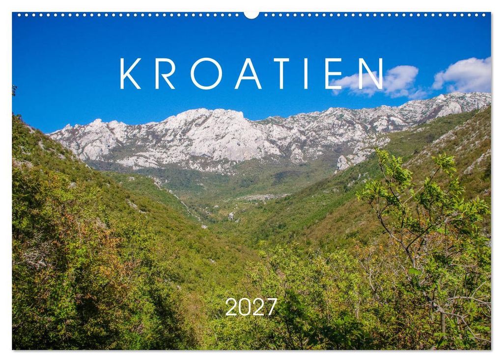 Kroatien 2027 (Wandkalender 2027 DIN A2 quer), CALVENDO Monatskalender