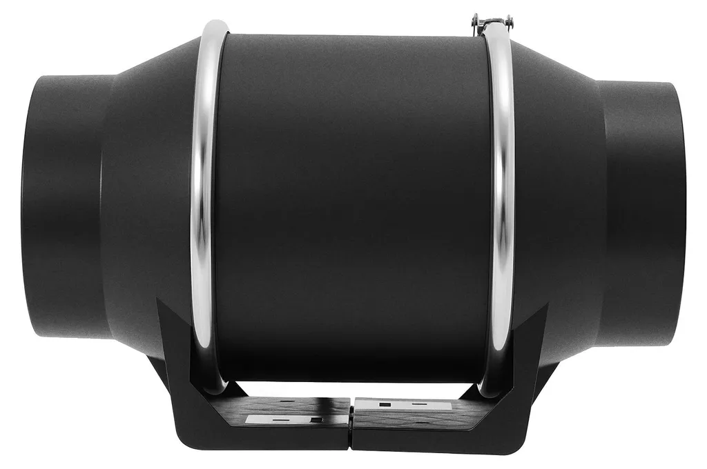 Ventilateur pour air vicié 35W noir à haut débit avec pose modulable