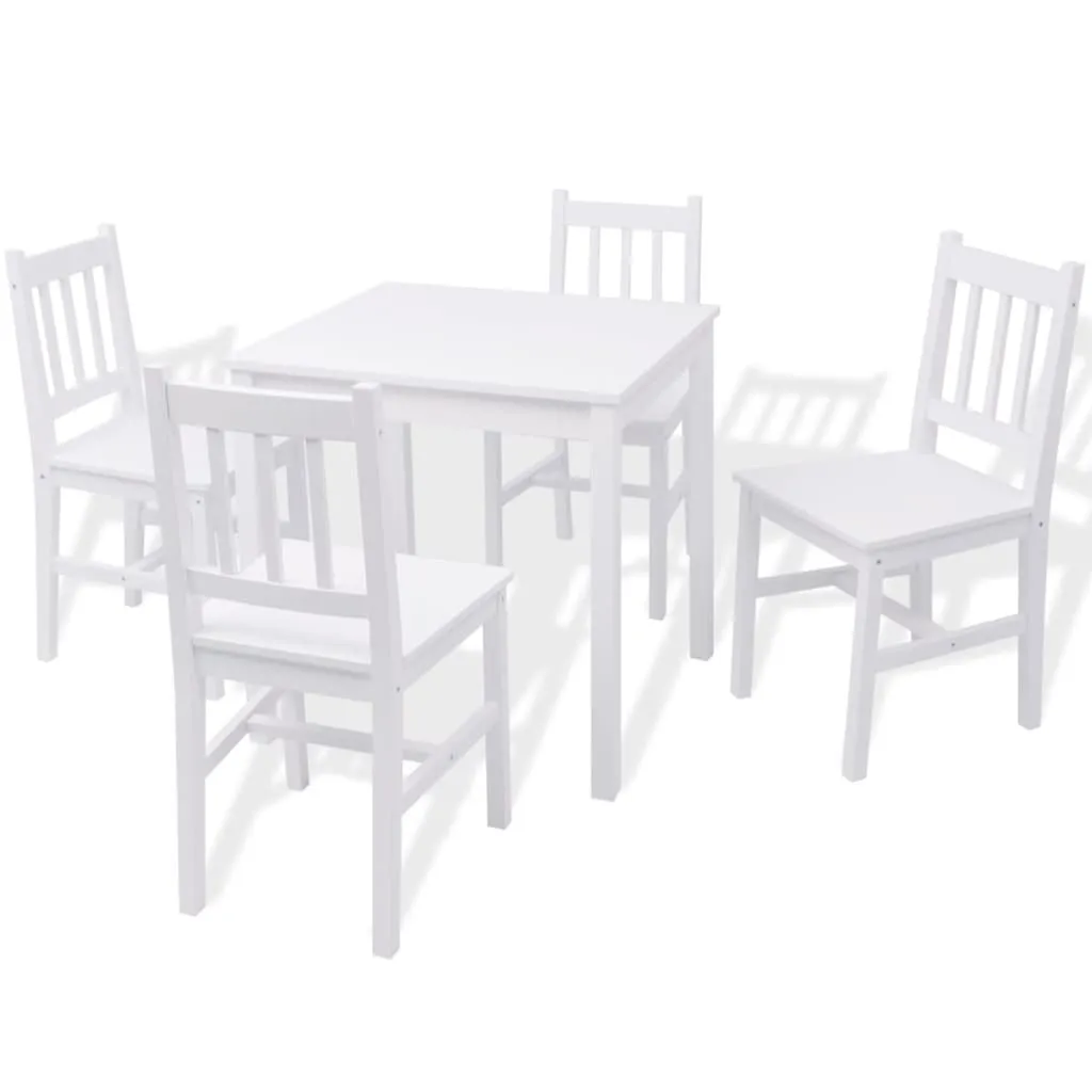 Aménagez votre cuisine avec cet ensemble 5 tables de salle à manger pin
