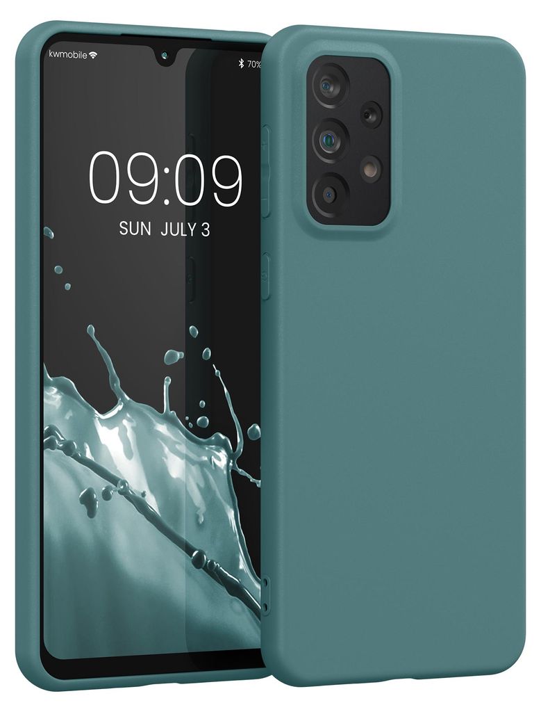 kwmobile Handyhülle für Samsung Galaxy A33 5G Hülle - TPU Case - Kabelloses Laden - Schutzhülle Cover in Arctic Night
