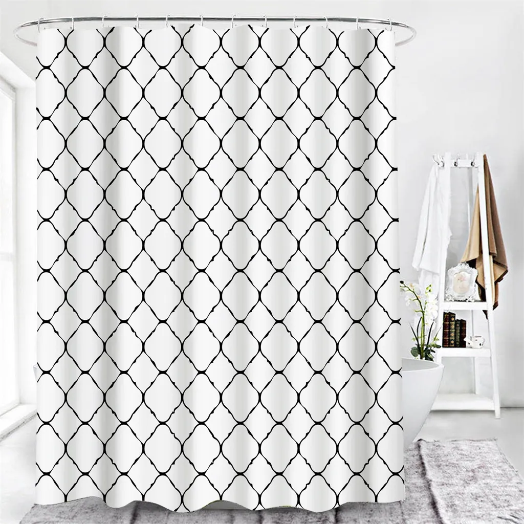 Tenda Doccia 200x180 cm Antimuffa - Tessuto Tecnico Bianco Alta Resistenza