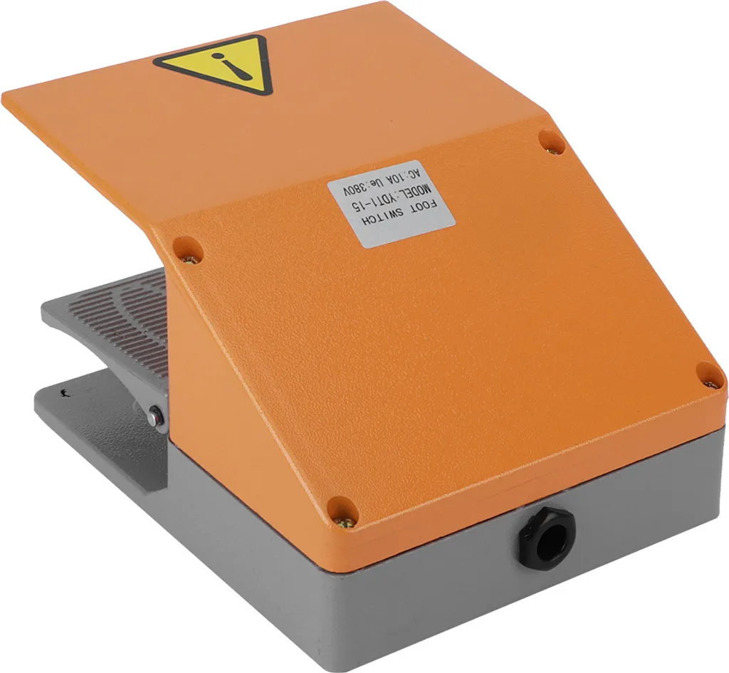 Pedale Interruttore EKW-5A-B 380V AC – Alloggiamento In Alluminio – Normalmente Aperto – Per Macchine Utensili E Attrezzature Industriali – Cavo 115mm - 3