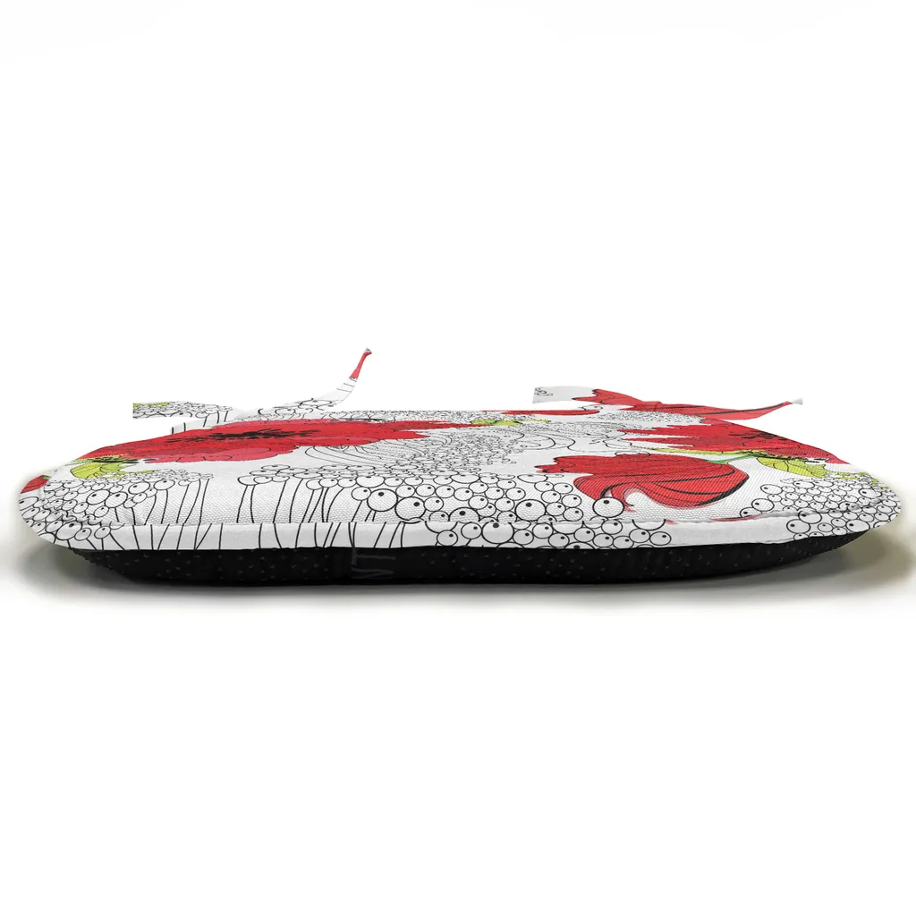Coussin de chaise imperméable avec attaches - Set de 6 assises 40x40 cm - 3