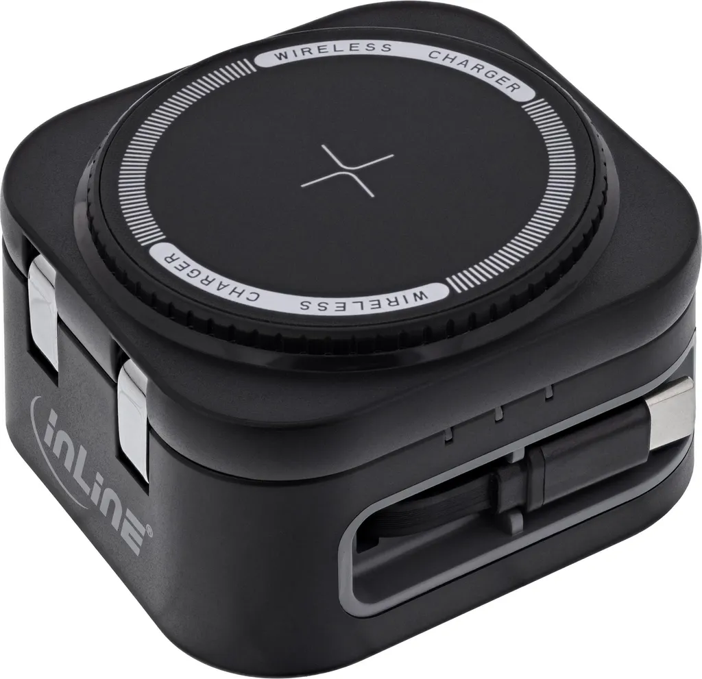 Station de charge induction 3-en-1 InLine 15W Qi compatible MagSafe