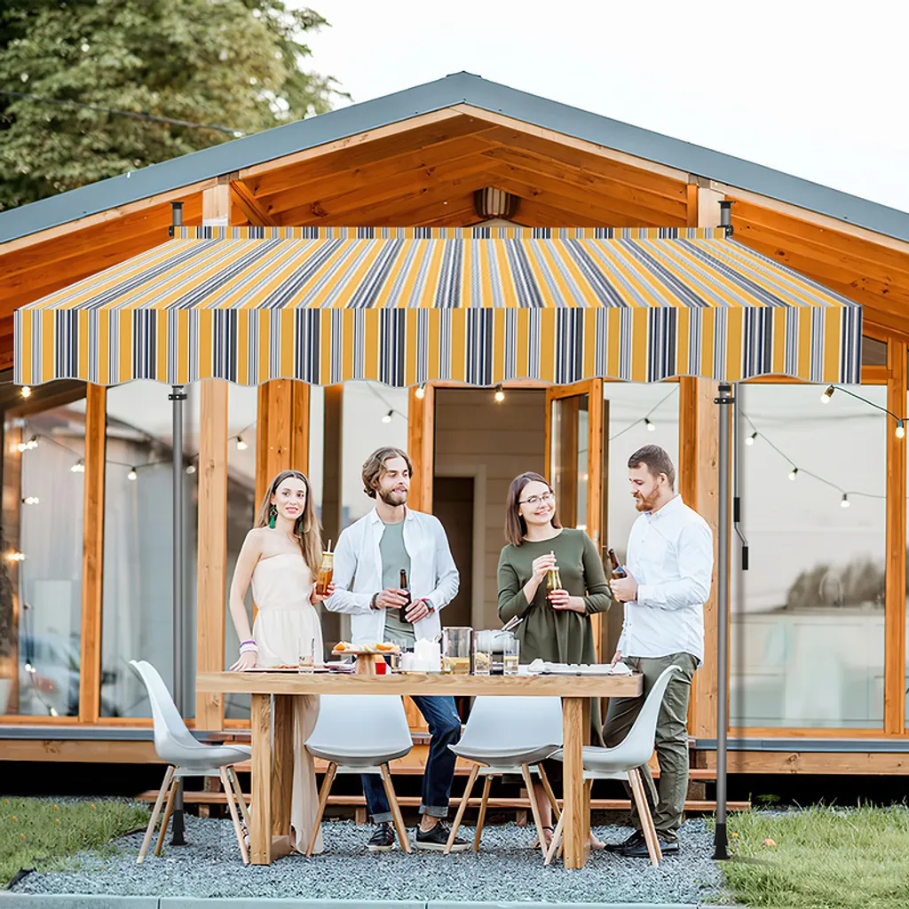 Tenda da Sole Balcone 300cm Jopassy | Montaggio Facile No Trapano - 5