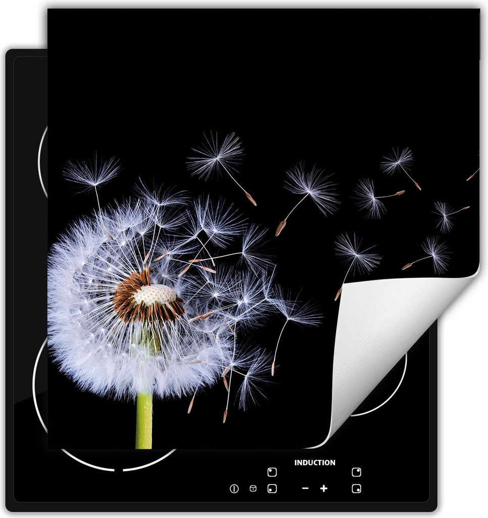 DarHaus Herdabdeckplatte 50x52 cm Anti Rutsch Matte Aufrollbar, schwarz - rot