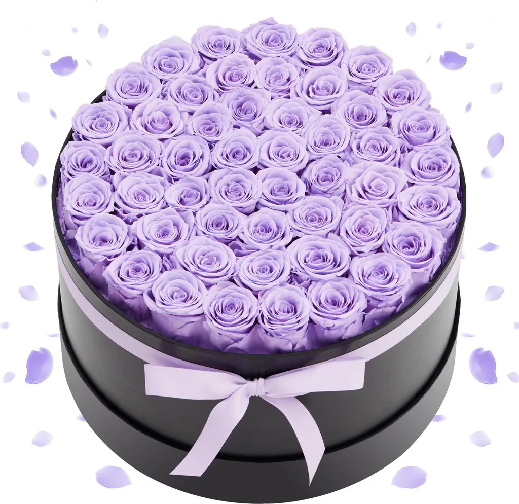 Roses Éternelles Violettes : Beauté Durable sans Fleurs qui Fanent