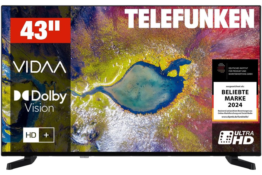 Telewizor Telefunken D43U790B2CW 43 cale, Smart TV VIDAA 4K Zdjęcie produktu 
