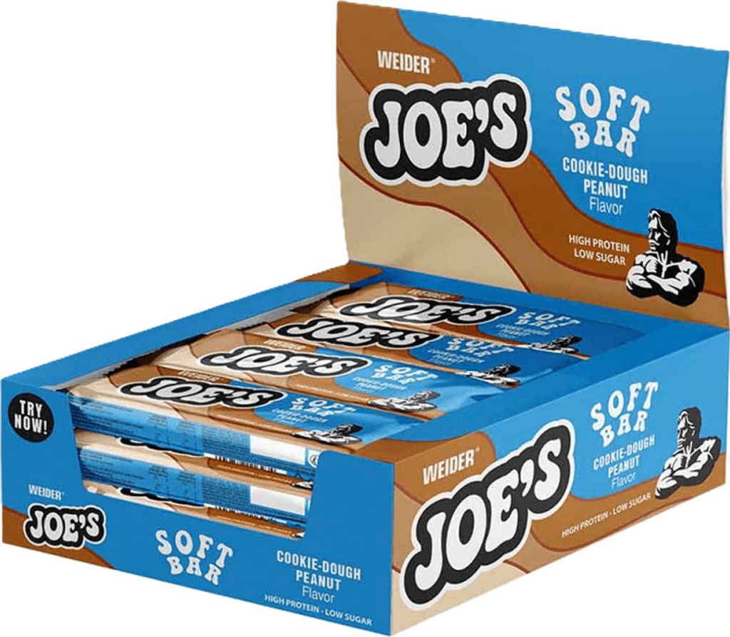 Weider Joe's Soft Bar (12x50g) Cookie-Dough Peanut - Riegel - Protein-Riegel