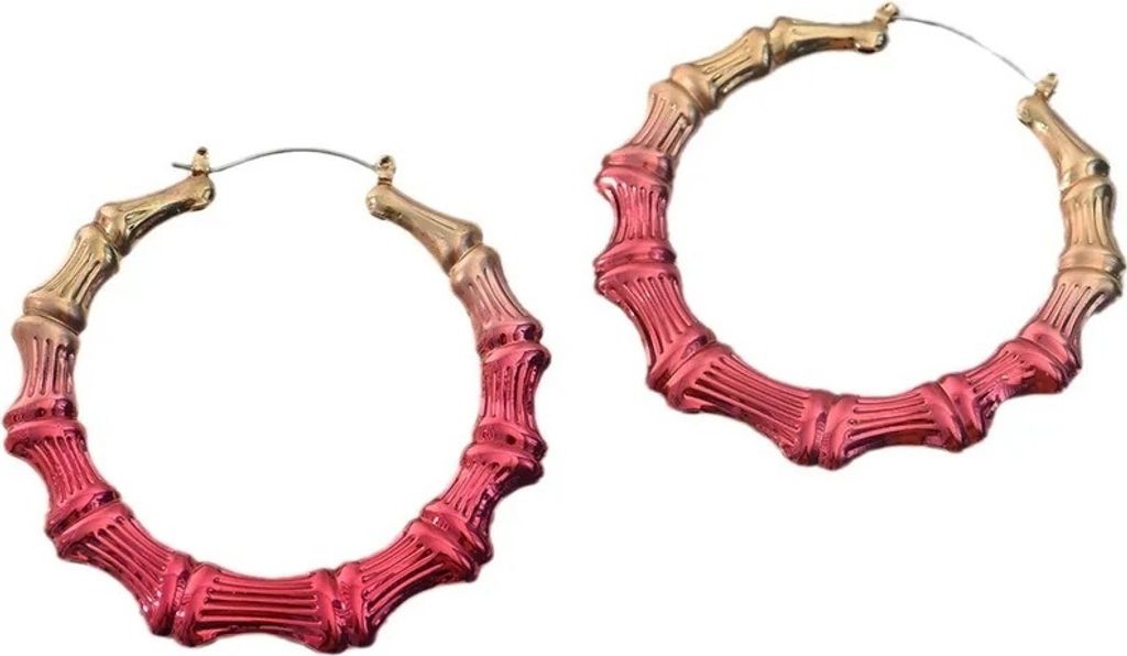 Elegante Ohrringe Simple Round in Gold und Roségold KP29286