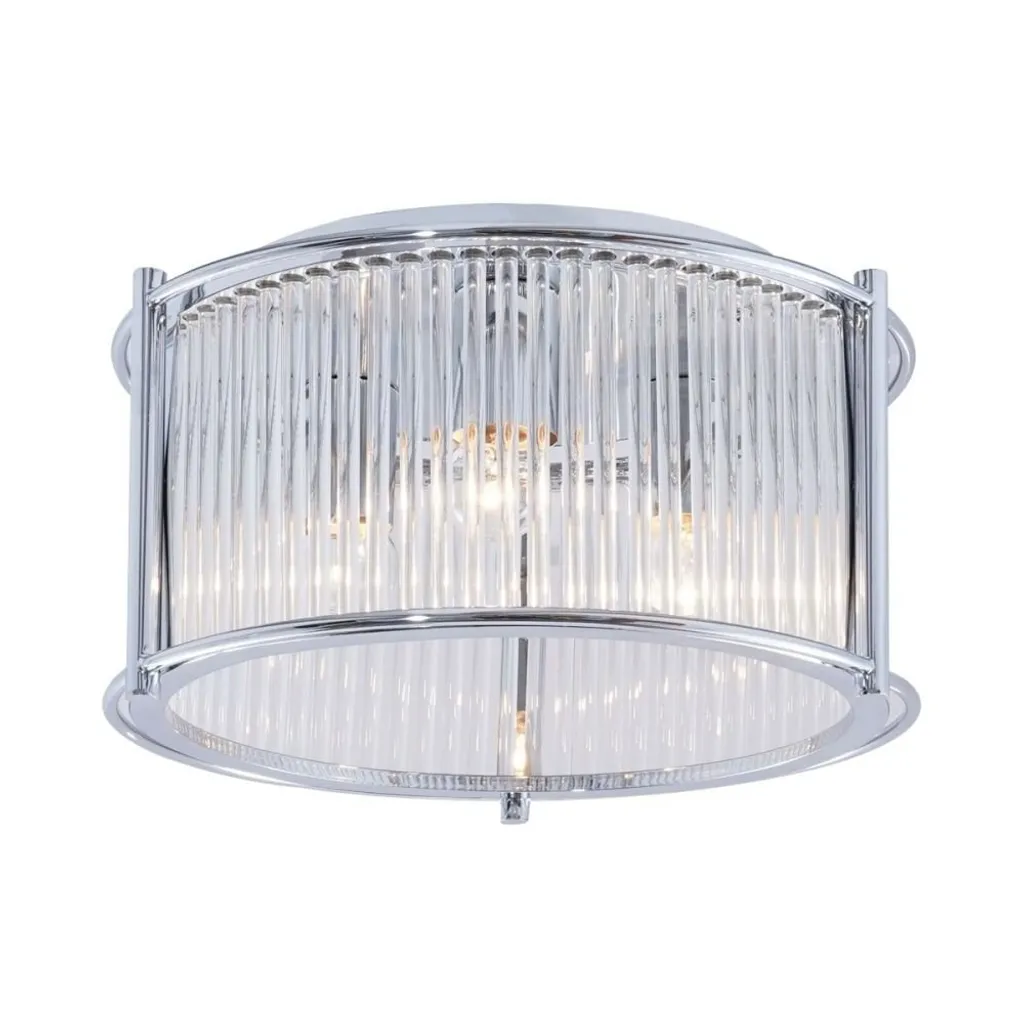 Plafoniera 3xE27 Marmo Zuma Line: Design Art Deco Vetro e Cromo