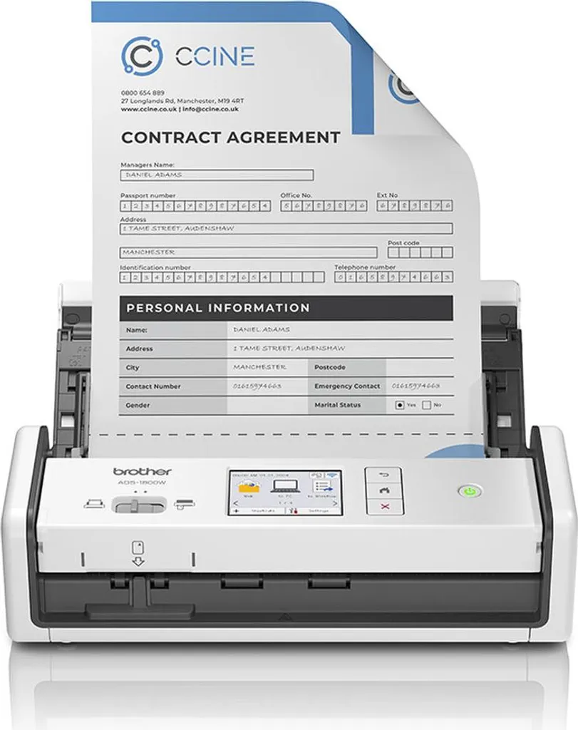 Scanner Wi-Fi Brother ADS1800WUN1 pour numériser sans ordinateur A4