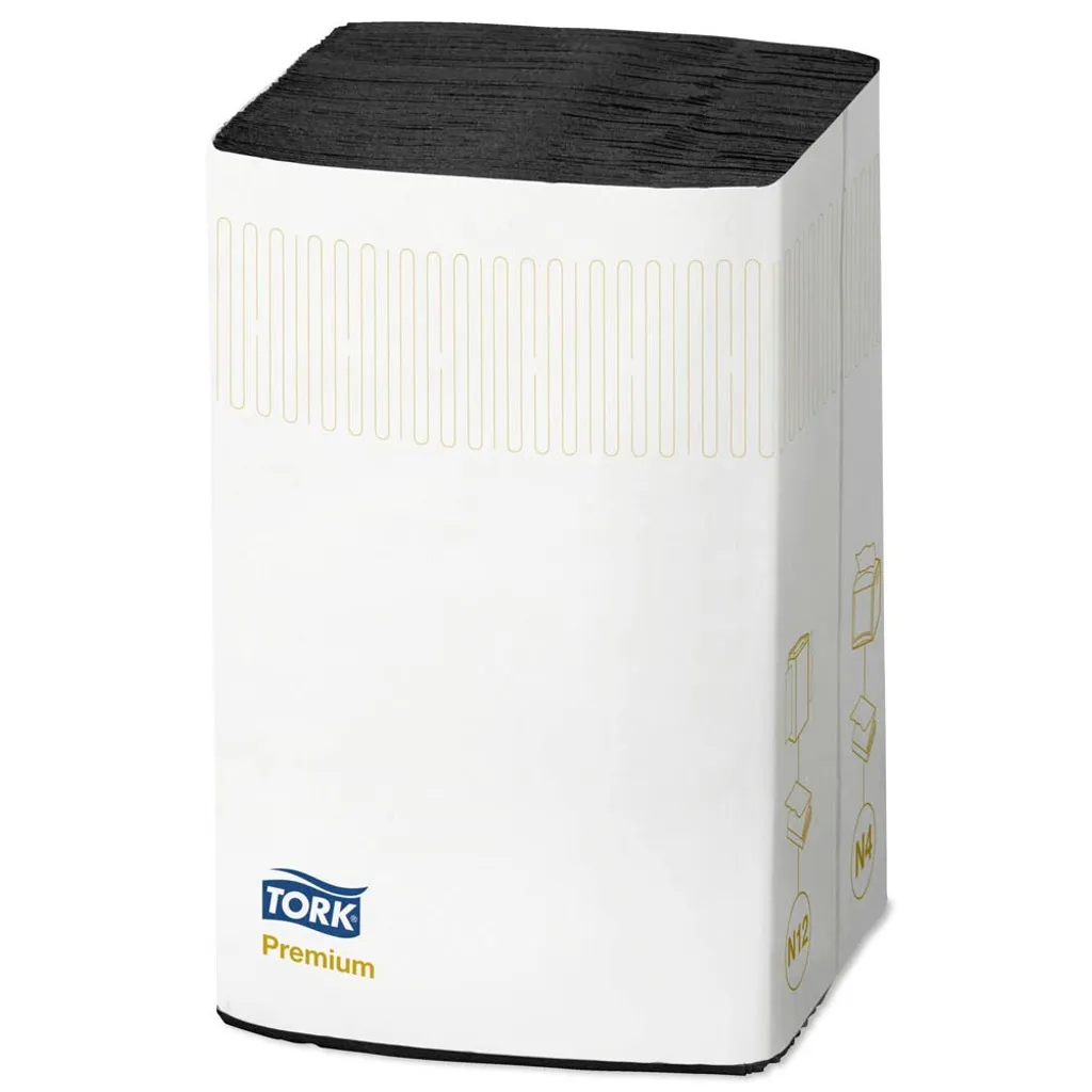 TORK 18961 Serviettes Distributeur Noir - Format Interplié Premium