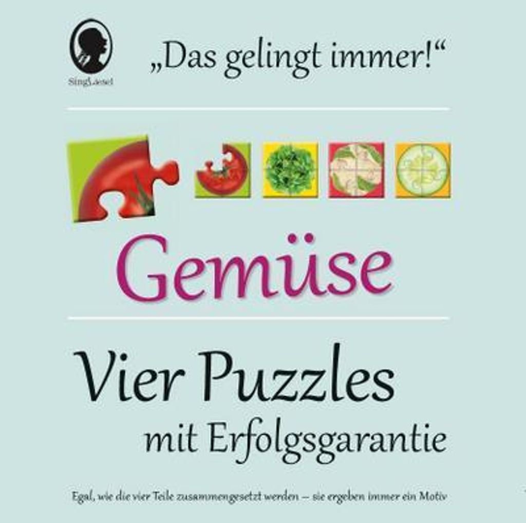 Das "Gelingt immer"-Puzzle Gemüse. Das Puzzle-Spiel für Senioren mit Demenz