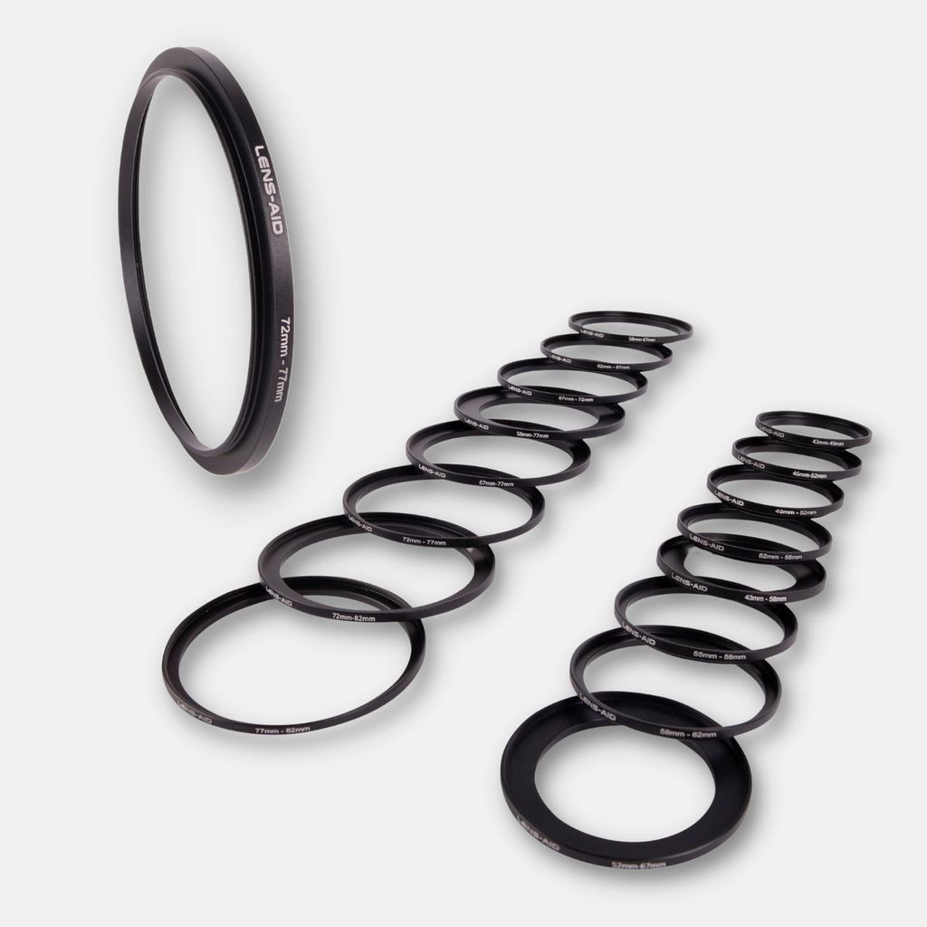 Step Up Ring aus Metall als Adapter für Kamerafilter/Objektive – 72-77mm