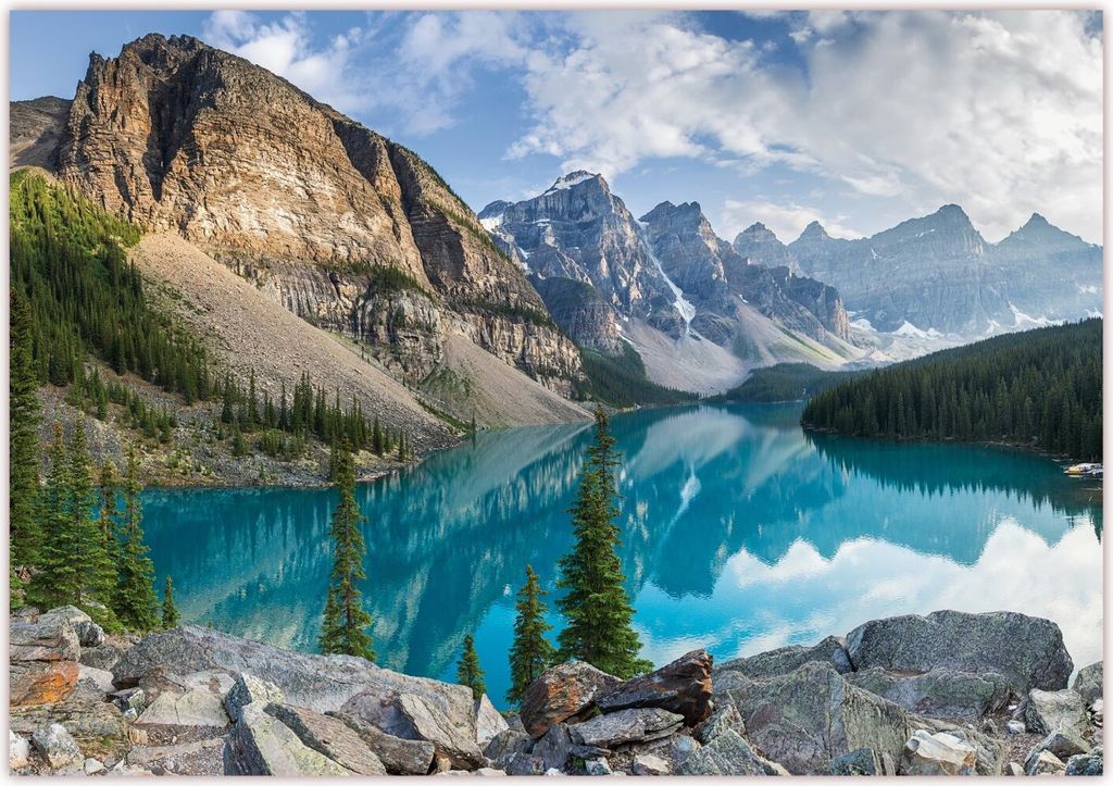 XXL Poster 100 x 70cm (S-826) Moraine Lake im Banff-Nationalpark in Alberta, Kanada Bergsee im Valley of the Ten Peaks in den Rocky Mountains (Lief...