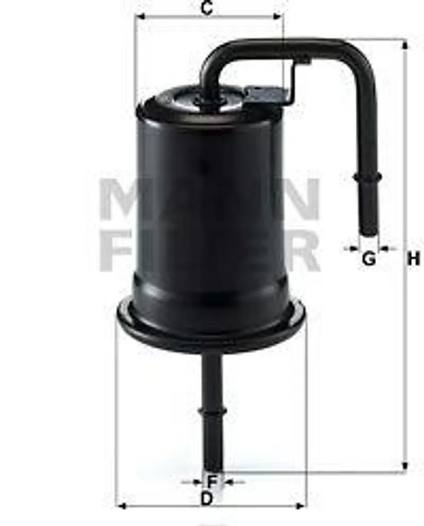 Filtre à carburant MANN-FILTER WK 614/45 pour MX-5 et OE BP4W13480