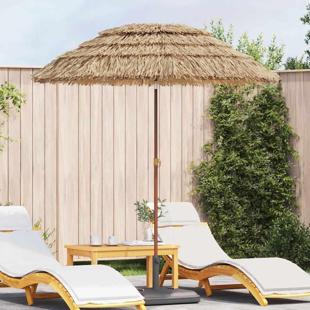 Stabli Möbel Strandparasol Braun Ø 160 x 196 cm Stahl - Sonnenschirme CC9131522 1parcel