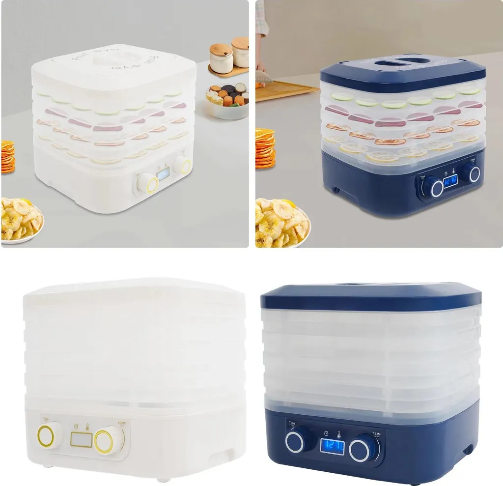 Essiccatore Frutta e Verdura Blu 5 Ripiani - Essiccatore Automatico Casa - 2