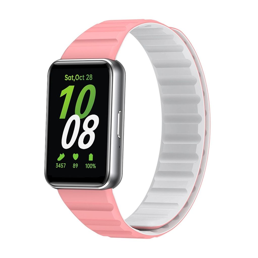 Für Samsung Galaxy Fit 3 Design Magnet Verschluss Silikon Ersatz Arm Band Neu