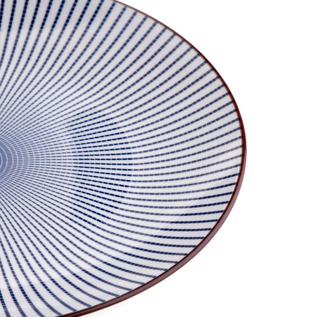 Talerz obiadowy NAVIA granatowy z brązową obwódką 27 cm Zdjęcie produktu 3