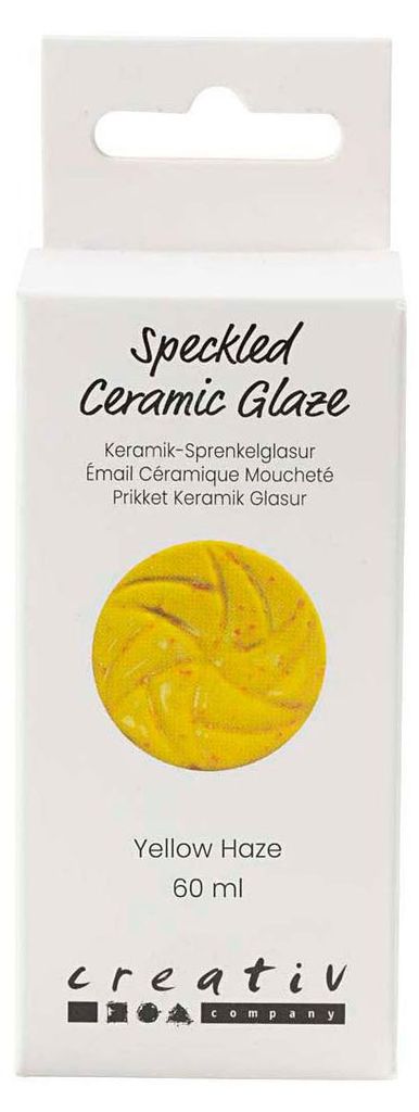 Creativ Company Keramik Glasur Gelb Sprenkel 999-1060°C Yellow Haze 60ml