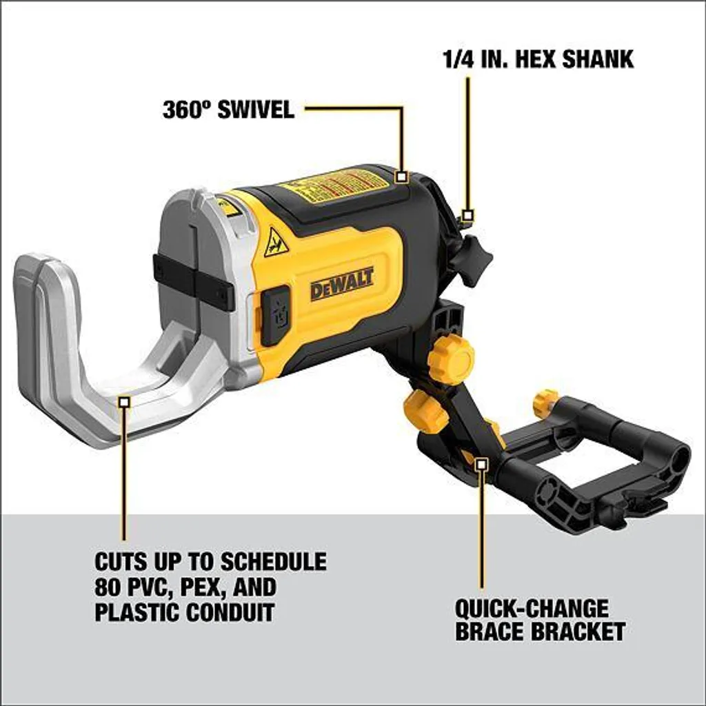 Coupe-tube DEWALT PE 50mm à coupe nette et précise sans ébavurage - 9