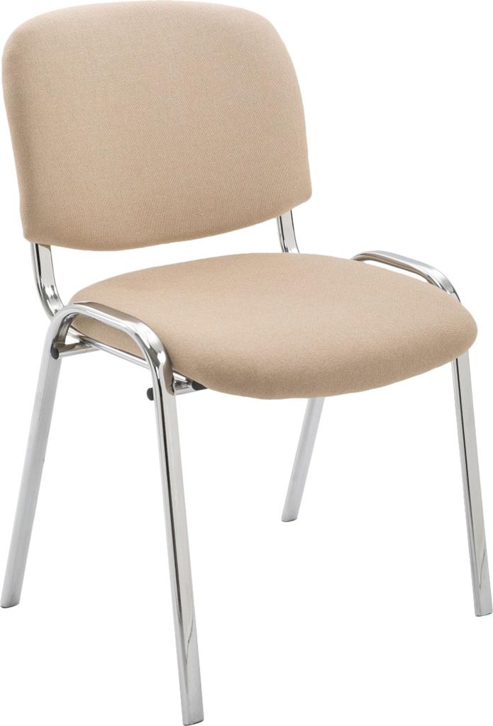 Besucherstuhl ZAGREB - Stoff Creme 54x48x79 cm | Besucherstühle Konferenzstuhl Wartezimmerstuhl Bürostühle Bürostuhl Konferenzraum Wartezimmer