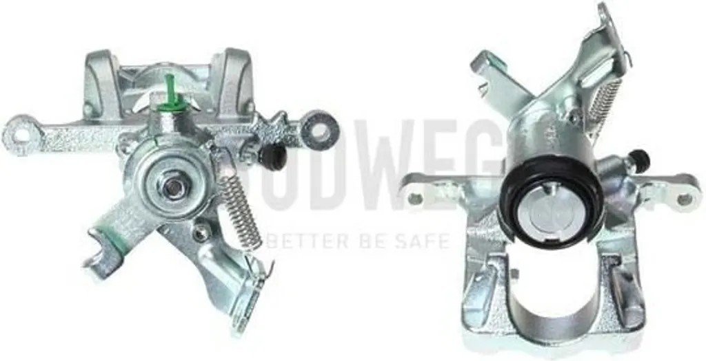 Étrier de frein BUDWEG 344608 en fonte robuste avec piston de 38mm noir