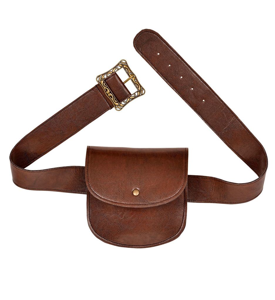 Gürteltasche Cowboy und Mittelalter Faschings-Accessoire braun - Einheitsgröße