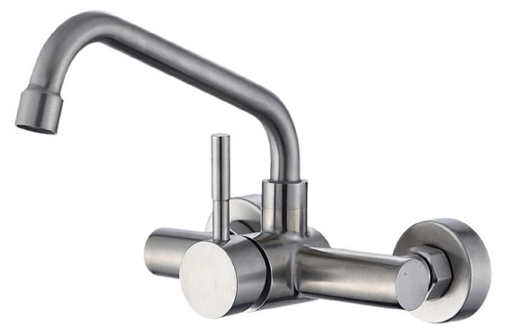Wasserhahn, Kš¹chenarmatur, 2-Loch-Wandarmatur, Wasserhahn, Produktbild 