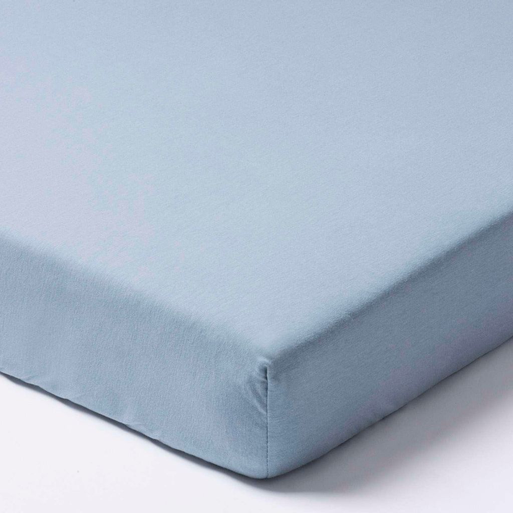 Pastel Blue Spannbettlaken 120x60cm Produktbild 