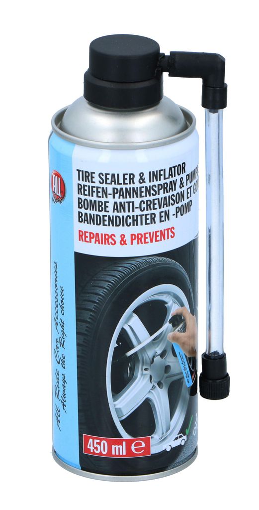 REIFEN-PANNENSPRAY & PUMPE 450ml für Auto Motorrad Reifendichtmittel Reifenreparaturspray Reifen Reparatur Spray 38