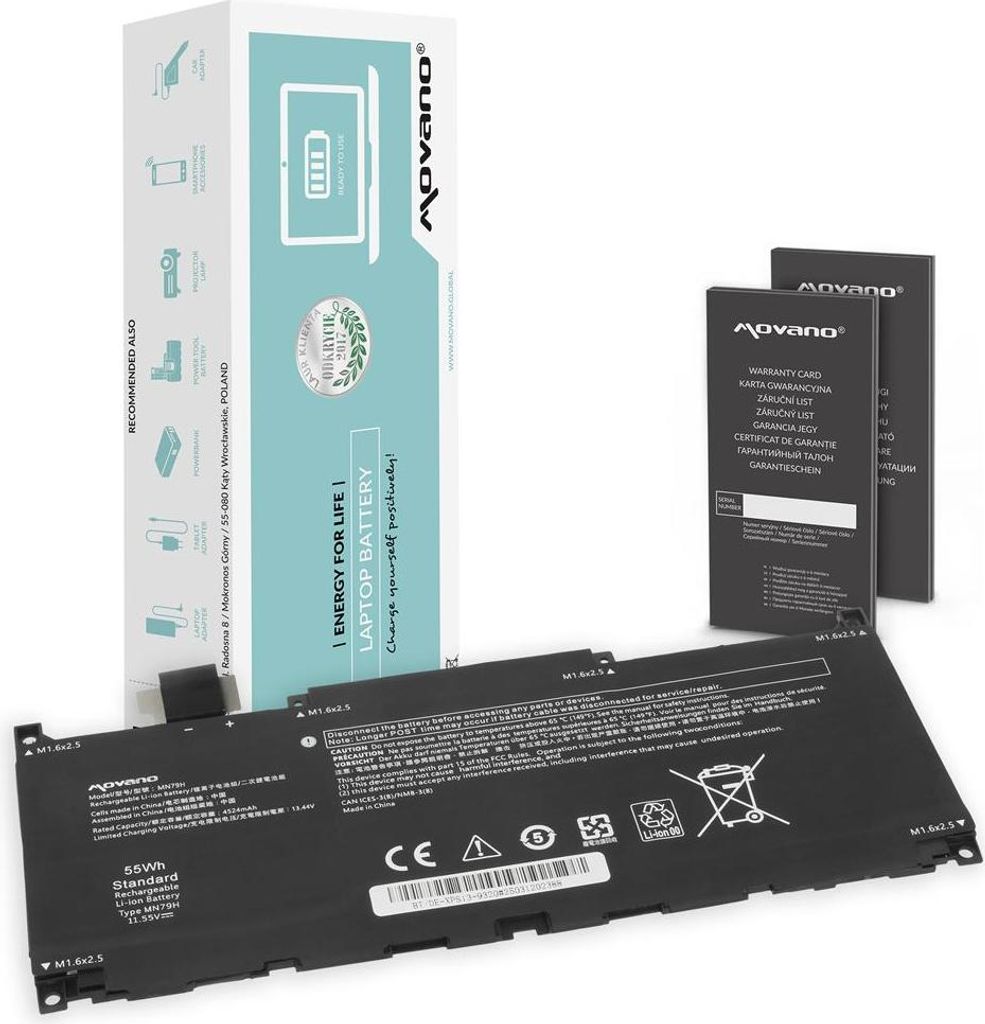 Batteria MN79H J7H5M NXRKW Dell XPS 13 Plus 9320 XPS 13 Immagine del prodotto 