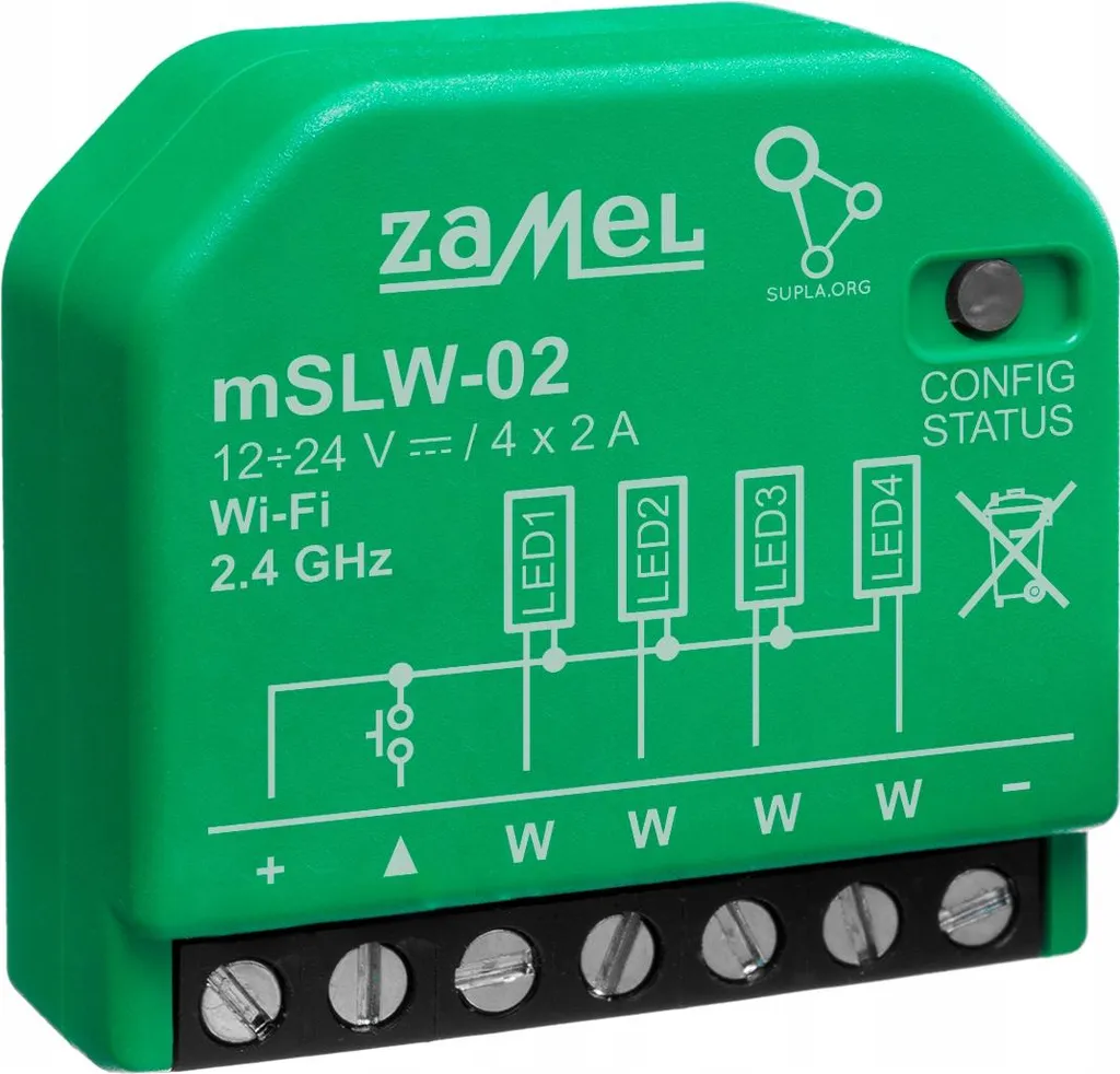 Contrôleur LED LAN mSLW-02 SUPLA pour éclairage domotique 4 zones