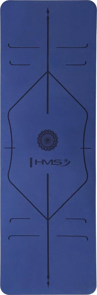 Tapis de yoga antidérapant bleu foncé en TPE 10 mm haute densité