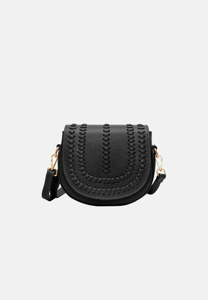 Sac à main noir Tatiana 4080 avec finitions soignées par Cherry Paris