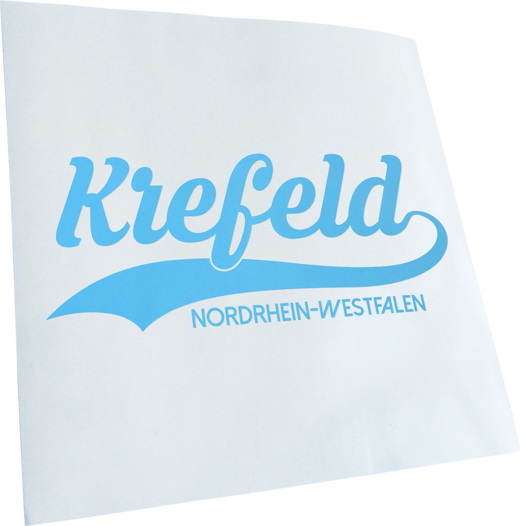 Kiwistar - Autoaufkleber - Krefeld - Nordrhein-Westfalen - Türkis - 20x8cm - Aufkleber für Auto, Laptop, Fahrrad, LKW, Motorrad mehrfarbig JDM De...