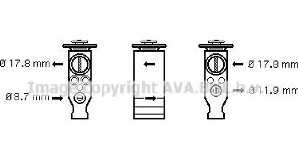 AVA CN1244 Soupape de détente climatisation OE 6461K0 pour C4 et 307