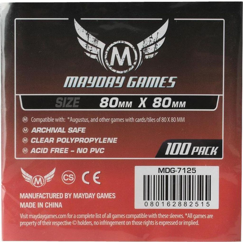 Mayday Standard Medium Square Card Sleeves Hüllen 80x80mm (100 Stück) - 7125 (+)