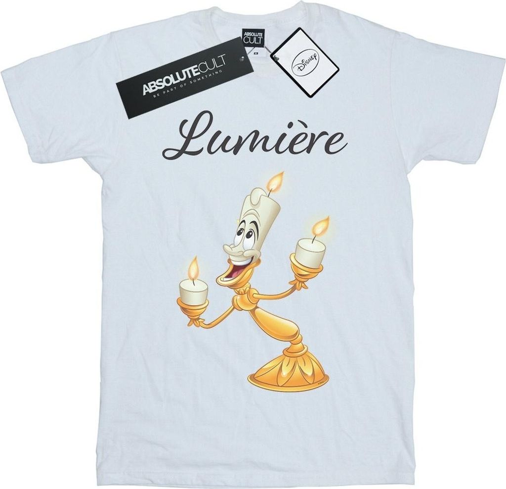 Disney - "Beauty And The Beast Be Our Guest" T-Shirt für Damen BI49512 (M) (Weiß)